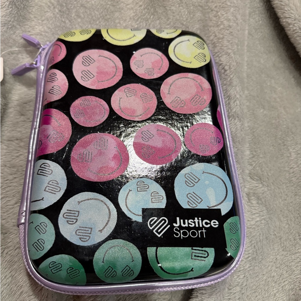 Justice Sport Black and Multicolor Zip Pouch - Picture 3 of 7